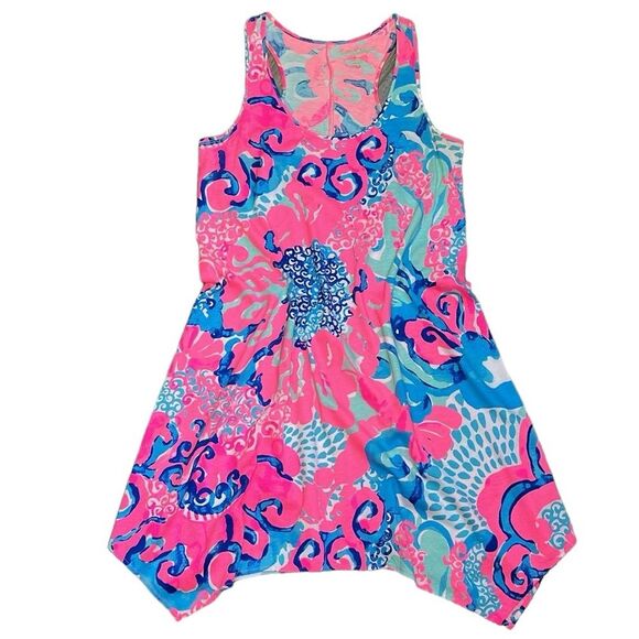 Lilly Pulitzer Coral Reef I’m So Jelly Melle Trapeze Tank Swing Dress - Picture 4 of 14